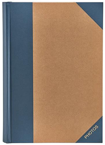 Green Wood Series 6x4" Photo Album - Blue & Brown Kraft-Style Slip-In Memo Album for 300 Photos