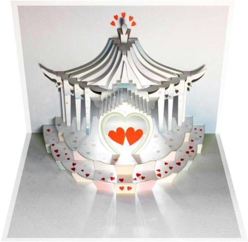 Laser-Cut Pop-Up Card - Heart Carousel (5x7")
