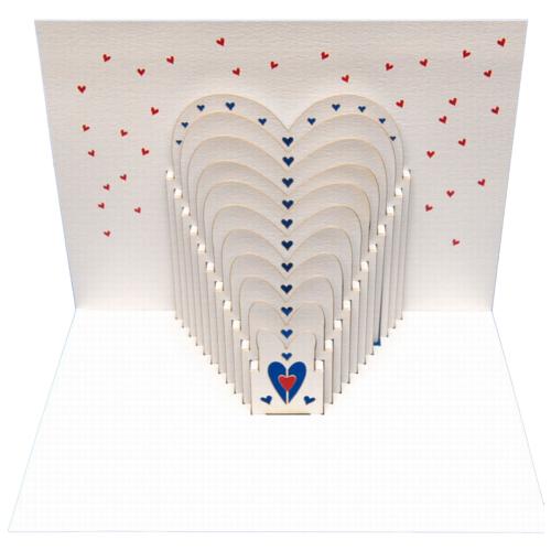Hearts - Amazing Pop-up Greeting Card