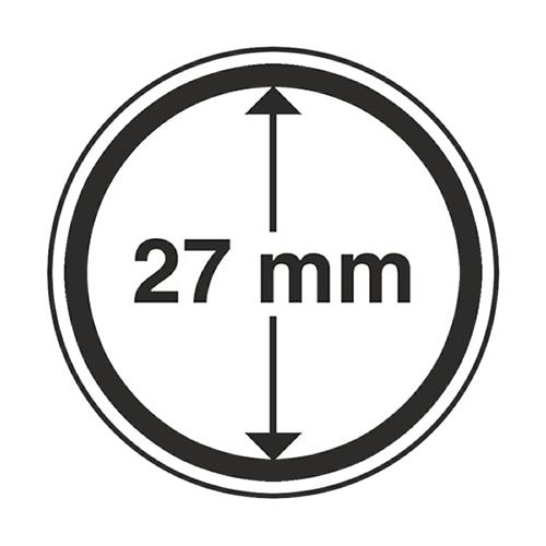 Ultra Intercept Coin Capsules Range, Circular and Rimless with Anti-tarnish Foam - 27mm