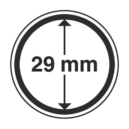 Ultra Intercept Coin Capsules Range, Circular and Rimless with Anti-tarnish Foam - 29mm