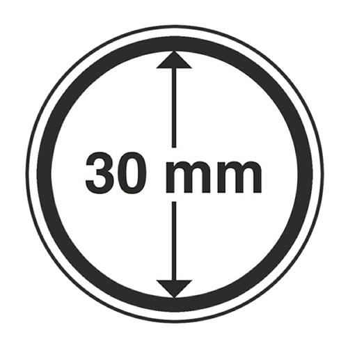 Ultra Intercept Coin Capsules Range, Circular and Rimless with Anti-tarnish Foam - 30mm