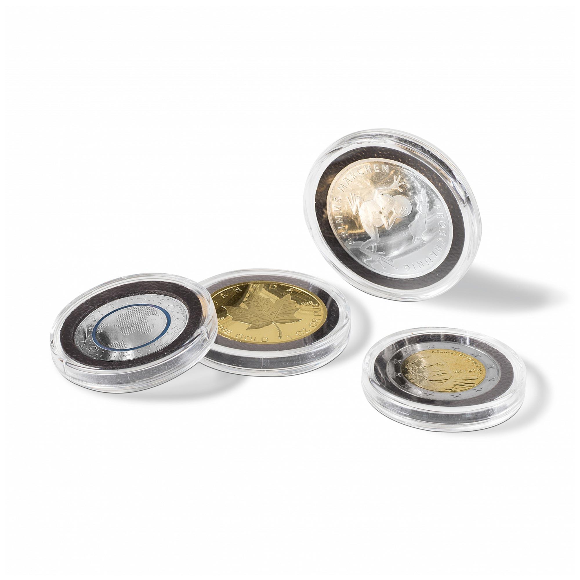 Intercept Ultra Coin Capsules Range, Circular and Rimless with Anti-tarnish Foam - 37mm
