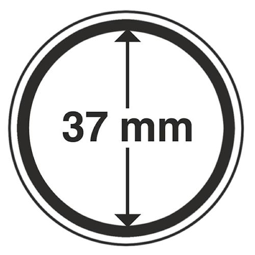 Ultra Intercept Coin Capsules Range, Circular and Rimless with Anti-tarnish Foam - 37mm