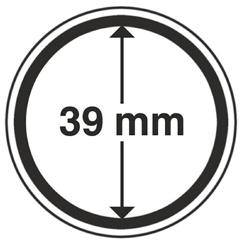 Ultra Intercept Coin Capsules Range, Circular and Rimless with Anti-tarnish Foam - 39mm