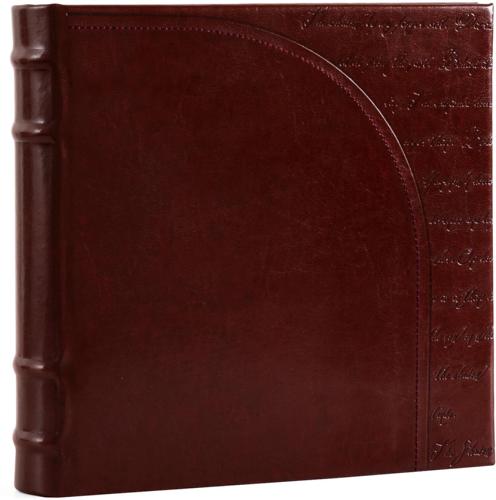 Chocolate Journal Leather-Look Travel Photo Album - 6x4.5" Slip-In Album for 200 Photos