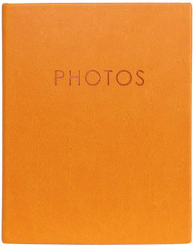 Kington Series Leather Effect Photo Albums - 6x4" Slip-In  Minimax Album for 100 Photos - Orange