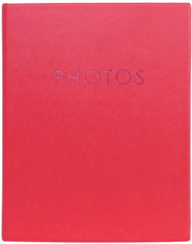 Kington Series Leather Effect Photo Albums - 6x4" Slip-In  Minimax Album for 100 Photos - Red