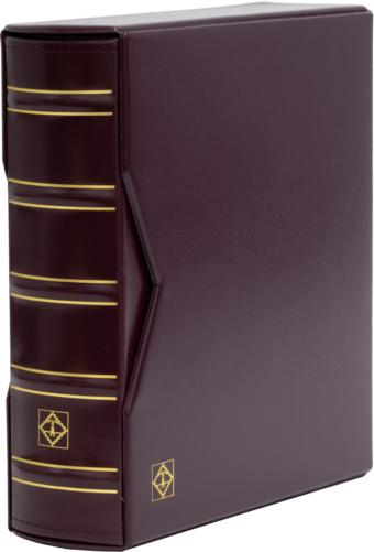 Large FDC First Day Cover & Postcard Album Set with Slipcase - 195x130mm - Burgundy
