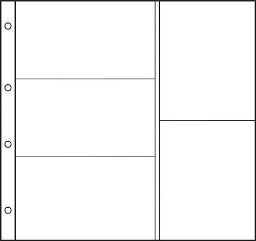 White Large Format Acid-Free Postcard Pocket Refill 160x110mm - Pack of 5