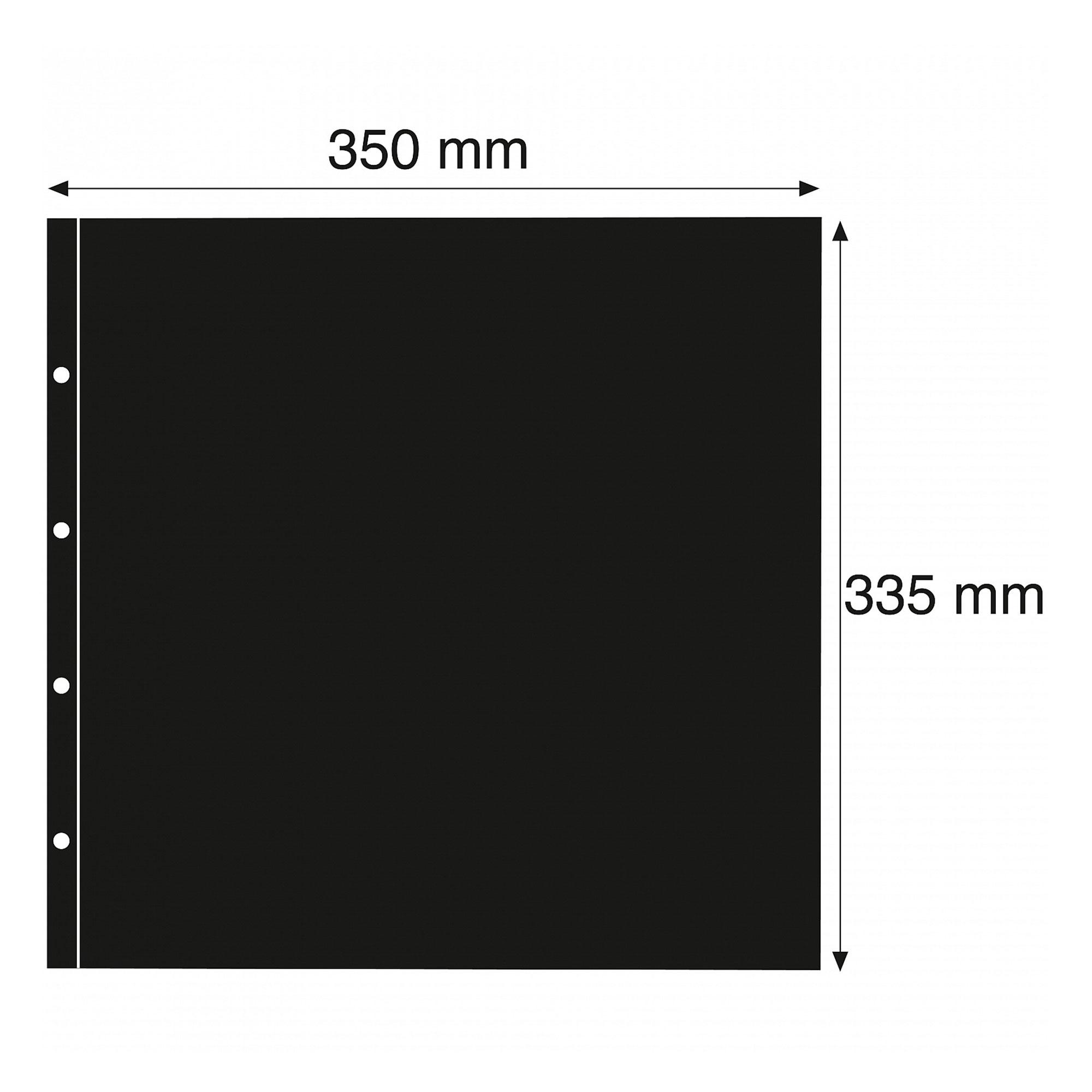 Large Format Black Acid-Free Postcard Interleaves 335x350mm Pk of 5