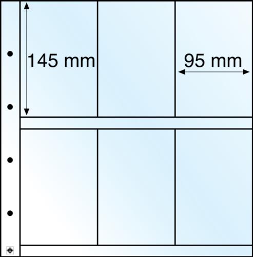 Maximum Large Format Clear Acid-Free Postcard Pocket Refill 145x95mm - Pack of 5