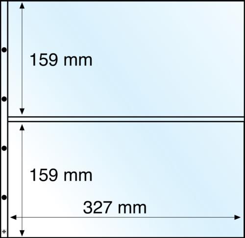Maximum Large Format Clear Acid-Free Postcard Pocket Refill 159x327mm - Pack of 5