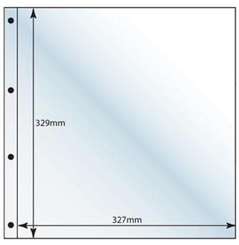 Maximum Large Format Clear Acid-Free Postcard Pocket Refill 329x327mm - Pack of 5