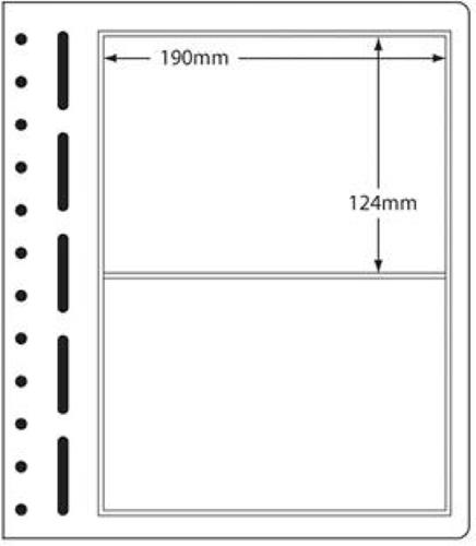 LB Sheets 190x124mm (2) Polyester Pockets on Card (pk 10)