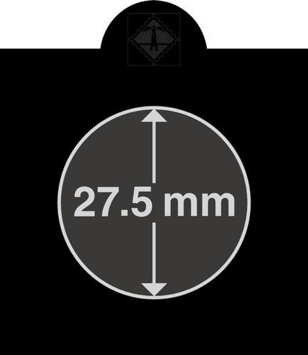 Matrix Black Individual Self-Adhesive Coin Holders pack of 25 - up to 27.5mm