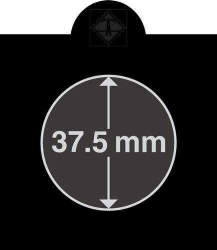 Matrix Black Individual Self-Adhesive Coin Holders pack of 25 - up to 37.5mm