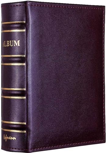 Library Mini  Leather-Look Slip-In Photo Album - Holds 100 Portrait 6x4" Prints - Burgundy