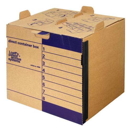 Modular Archival Outer Storage Box - Stackable, FSC-Certified, Drop-Front Access (410 x 275 x 370mm)