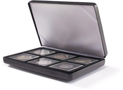 Nobile Luxury Coin Case / Presentation Box for 6 Quadrum Capsules - Black