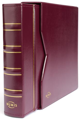 Numis Classic Coin Binder Album and Slipcase - Burgundy