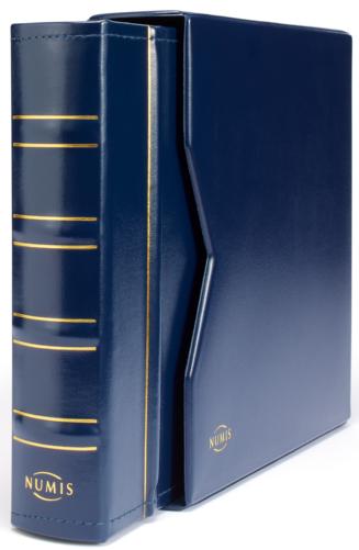 Numis Classic Coin Binder Album and Slipcase - Blue - includes 5 refills