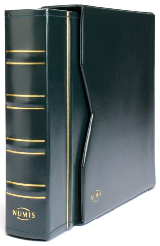 Numis Classic Coin Binder Album and Slipcase - Green - includes 5 refills