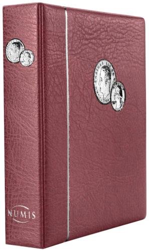 Numis Coin Album - Burgundy - includes 5 refills