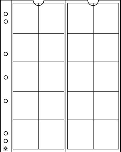 Numis Coin Pocket Refill Pages 20x34mm - Pack of 5