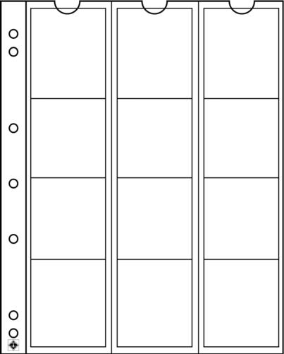 Numis Coin Pocket Refill Pages 12x44mm - Pack of 5
