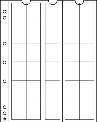Numis Coin Pocket Refill Pages 30x25mm - Pack of 5