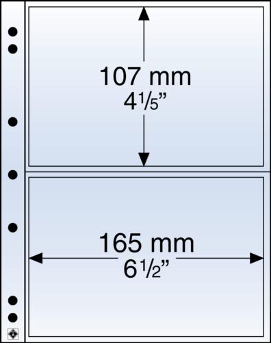 Numis 2C Pocket Refill Pages 165x107mm (2 Pocket) - Pack of 10
