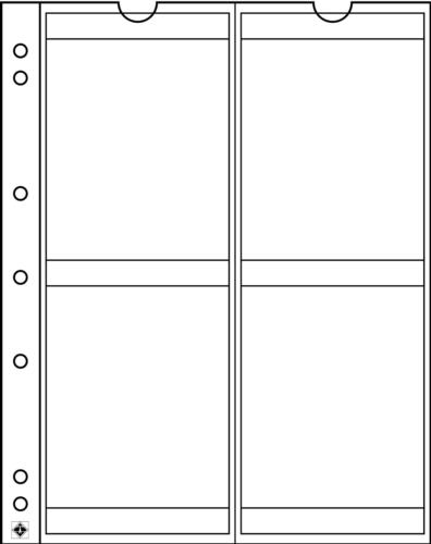 Numis Coin Pocket Refill Pages 4x66mm - Pack of 5