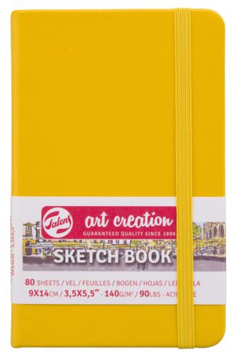Pocket Notebook / Sketchbook with Blank Pages - Golden Yellow