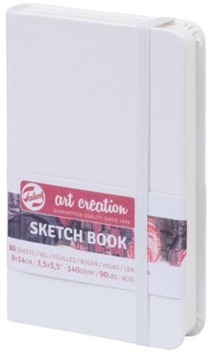 Pocket Notebook / Sketchbook with Blank Pages - White