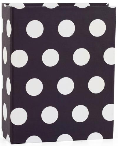 Dark Purple with White Polka Dots Slip-In Photo Album - Holds 200 Landscape 6x4.5" Prints