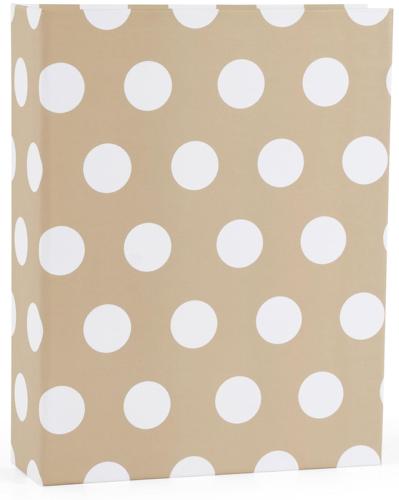 Coffee with White Polka Dots Slip-In Photo Album - Holds 200 Landscape 6x4.5" Prints