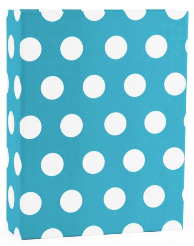 Turquoise with White Polka Dots Slip-In Photo Album - Holds 200 Landscape 6x4.5" Prints