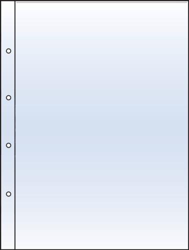 A3 Portrait Polyester 425x310mm (1 Pocket) Top-Loading Archival Refill Sheets - Pack of 10