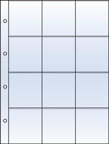 Polyester 76x66mm 3x2.5" (12 Pocket) Top-Loading Archival Refill Sheets - Pack of 10