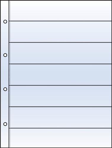 Polyester 42x230mm (7 Pocket) Secure Side-Loading Archival Refill Sheets for 35mm Films and Negatives - Pack of 10