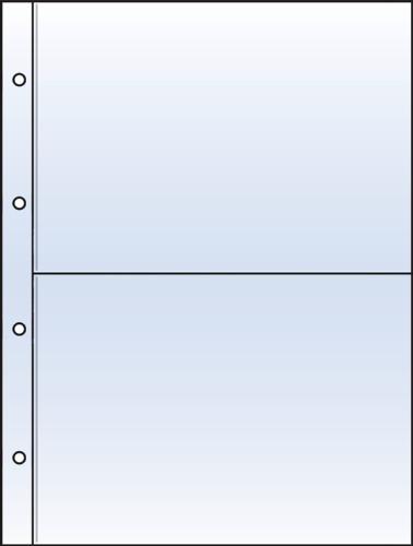 Polyester 151x230mm 6x9" (2 Pocket) Side-Loading Archival Refill Sheets - Pack of 10