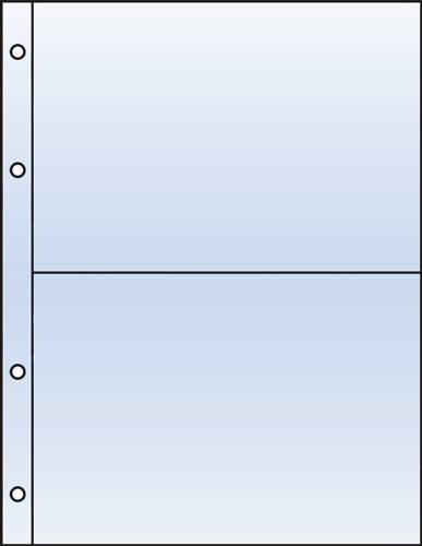 Compact Clear Acid-Free Pocket Refills for Postcards 145x95mm (2 pockets) - Pack of 10