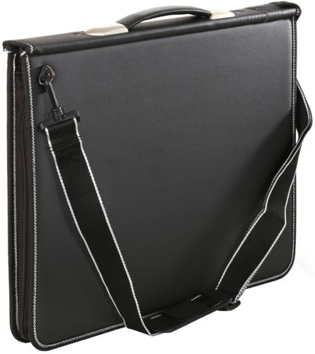 A3 Premier Maxi Portfolio Case - Padded Leatherette Art & Presentation Folder with Rings (70mm Spine)