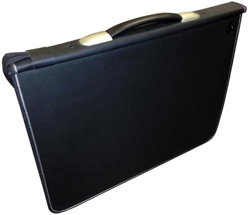 A4 Premier Portfolio Case - Padded Leatherette Art & Presentation Folder with Rings