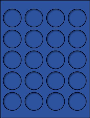 Premium Blue Velvet Coin Tray for Premium Coin Box - 20 spaces up to 37.5mm diameter