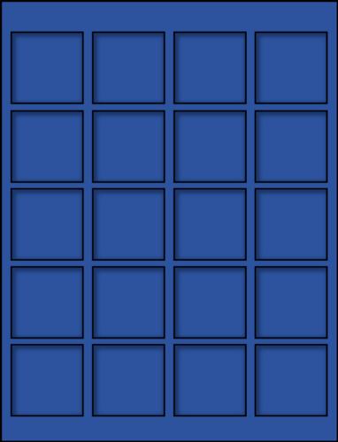 Premium Blue Velvet Coin Tray for Premium Coin Box - 20 spaces up to 38mm diameter
