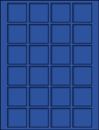 Premium Blue Velvet Coin Tray for Premium Coin Box - 24 spaces up to 33mm diameter