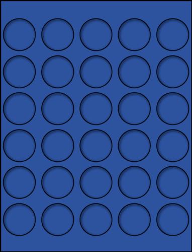 Premium Blue Velvet Coin Tray for Premium Coin Box - 30 spaces up to 32.5mm diameter