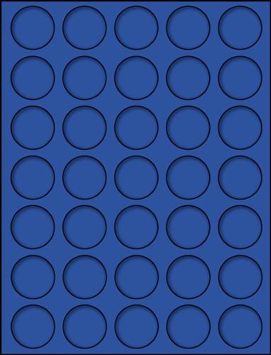 Premium Blue Velvet Coin Tray for Premium Coin Box - 35 spaces up to 27.5mm diameter